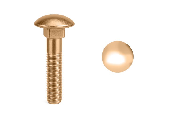 Brass Round Head Bolt