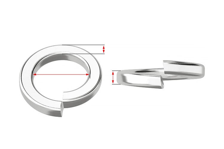 Spring washer dimensions