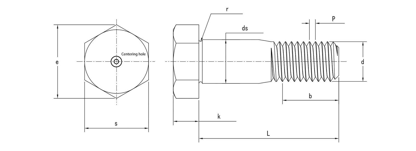 DIN 609 Hexagon fit bolt