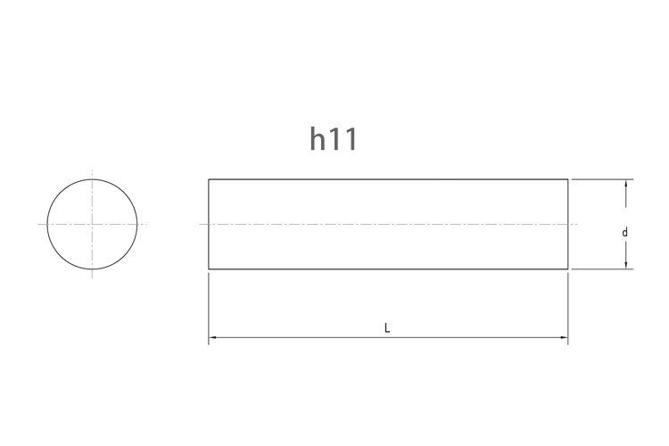 DIN 7 Cylindrical parallel dowel pins h11