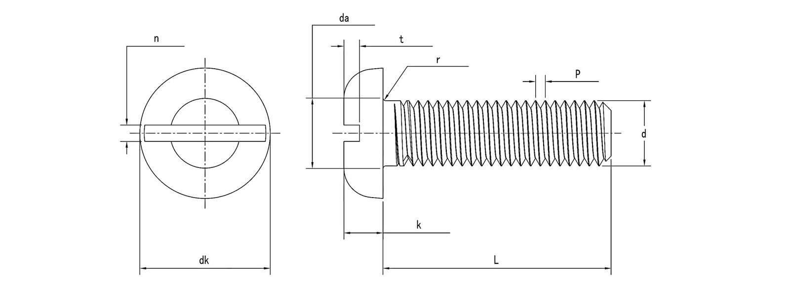 DIN 85 Slotted Pan Head Screws