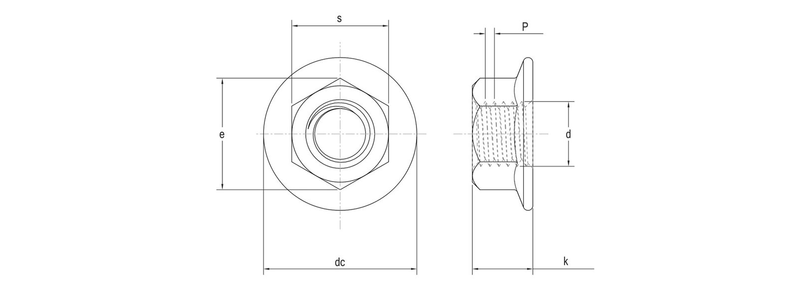 DIN 6923 Dimensional Schematic