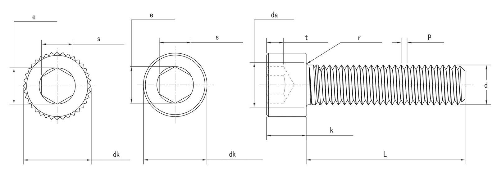 DIN 912 hexagonal socket cap screws