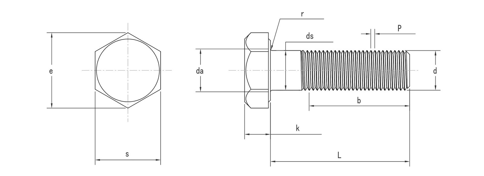 DIN 960 Hex cap bolts with fine pitch thread