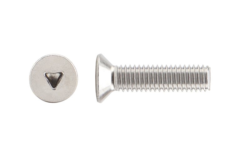 Countersunk Triangular Slotted Screw