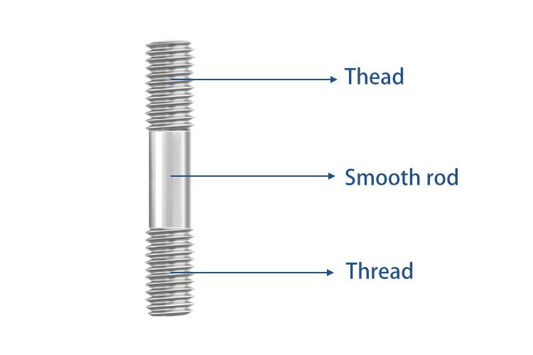 Schematic diagram of double-ended stud structure