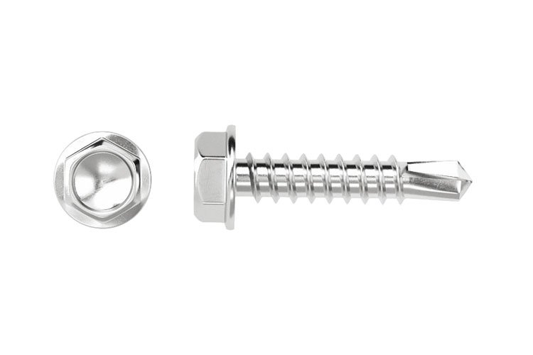 Hexagon head self-drilling and tapping screws with collar